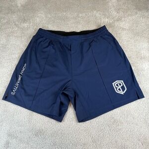 Born Primitive Athletic Shorts Men's Large Navy Blue 7 Inch Inseam Training Gym